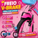 Bicicleta Infantil Menina Aro 16 Princesa com LED, Cestinha e Rodinhas | 4 a 8 Anos