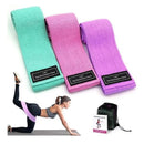 Kit 3 Faixas Elásticas de Resistência — Treino Completo para Pernas, Glúteos e Quadril.