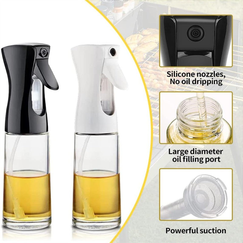 Spray de Óleo para Cozinha — Dispensador de Azeite com Névoa Uniforme e Reutilizável,