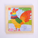 Quebra-Cabeça Infantil 3D 9 Peças – Animais | Brinquedo Educativo para 2 a 5 Anos