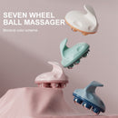 Massageador de bola portátil com 7 contas, bola magnética de aço, músculos de co