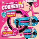 Bicicleta Infantil Menina Aro 16 Princesa com LED, Cestinha e Rodinhas | 4 a 8 Anos