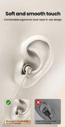 Fone de Ouvido para Dormir Sleep Earbuds Silicone Macio com Microfone P2 3.5mm e USB-C