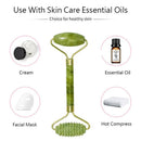 Rolo de jade natural massageador para rosto rolo de levantamento facial anti-rug