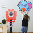 Crianças kit de cesta de basquete dos desenhos animados animais criativos suport