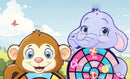 Crianças kit de cesta de basquete dos desenhos animados animais criativos suport