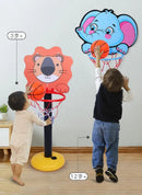 Crianças kit de cesta de basquete dos desenhos animados animais criativos suport