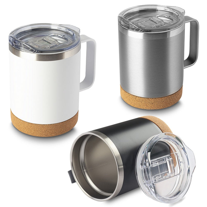 Caneca Térmica 350ml com Base de Cortiça – Bebida na Temperatura Ideal por Mais Tempo!