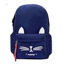 Mochila Juvenil Gatinho Azul Escuro C/ Estojo - Rignel