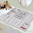 Organizador de Joias em Veludo — Bandeja Porta-Joias para Gaveta, Elegante e Prática.