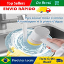 Limpeza Fácil e Sem Esforço! – Escova Elétrica 5 em 1 para Louças e Casa.