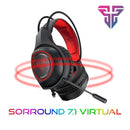 Headset Gamer Fantech HG16 Sniper 7.1 USB RGB com Microfone e Drivers 50mm