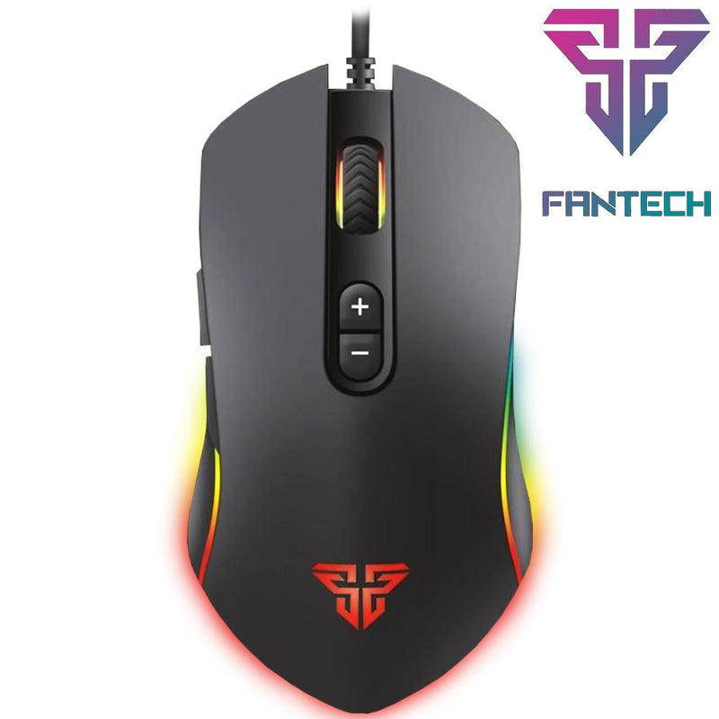 Mouse Gamer Fantech Thor X9 RGB 4800 DPI 7 Botões Programáveis com Macro USB
