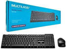 Kit Teclado e Mouse Sem Fio Multilaser TC251 Preto USB 2.4GHz com Teclas Flutuantes e 1200 DPI