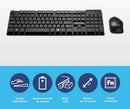 Kit Teclado e Mouse Sem Fio Multilaser TC251 Preto USB 2.4GHz com Teclas Flutuantes e 1200 DPI