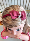 Faixinha de Cabelo para Bebê com Pérolas 🎀 - Fofura em Várias Cores