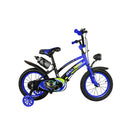 Bicicleta Infantil Aro 16 Old School Azul com LED e Farol | Pneu Grosso, Rodinhas Laterais e Freio V-Brake | 4 a 8 Anos