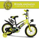 Bicicleta Infantil Aro 20 Old School Amarela com LED e Farol | Pneu Grosso, Freio V-Brake | 9 a 12 Anos